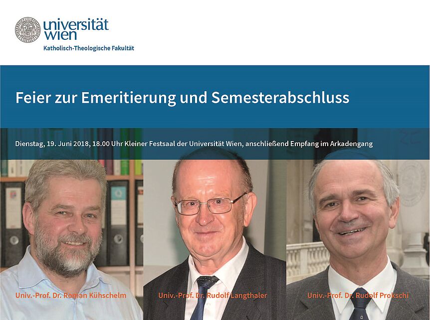 Plakat Feier Emeritierung Professoren 19 Juni 2018