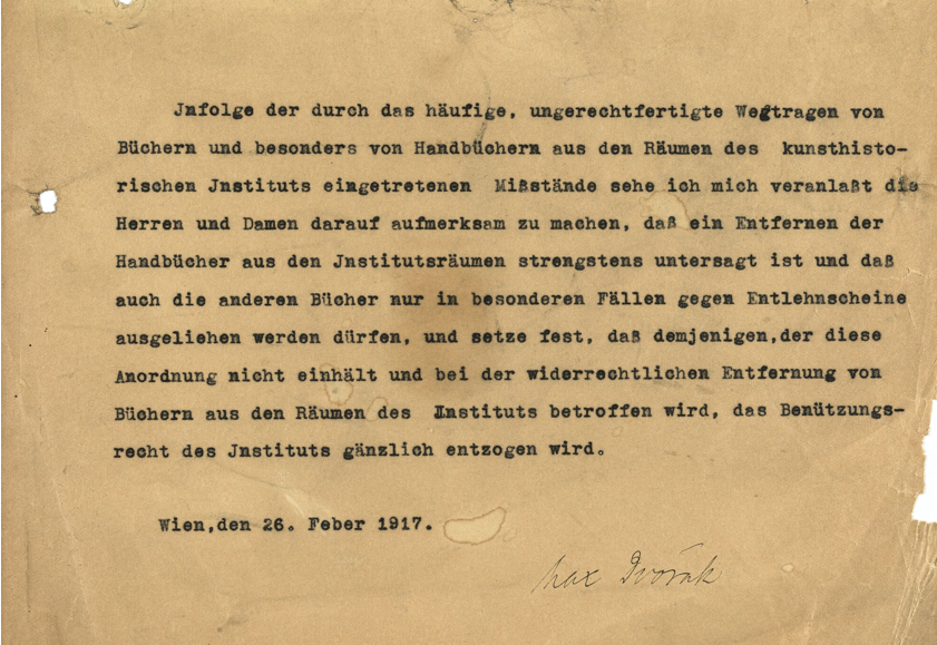 Akten des Instituts für Kunstgeschichte