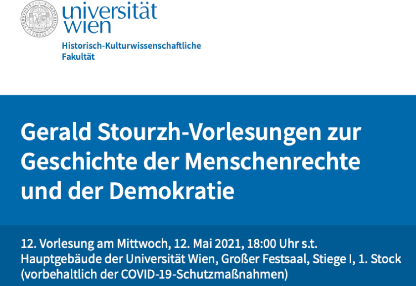 Einladung Gerald Stourzh Vorlesungen