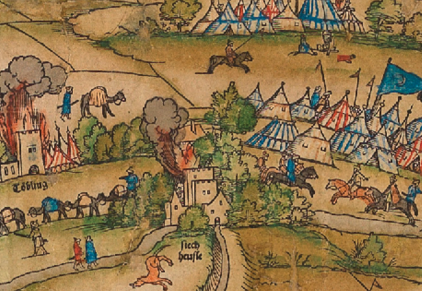 Ausschnitt aus dem Meldeman-Plan (Historisches Museum der Stadt Wien)