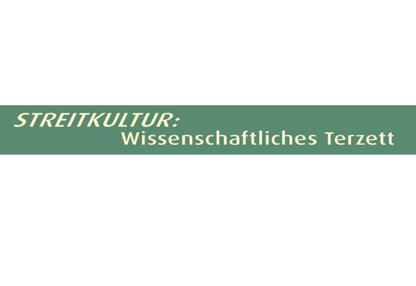 Schriftzug Streitkultur: Wissenschaftliches Terzett